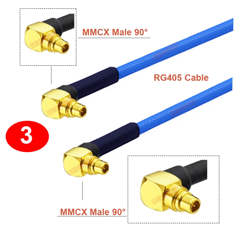 1 шт. RG405 MMCX кабель папа на прямой/правый угол 90 ° Высокочастотная вилка RG-405 086