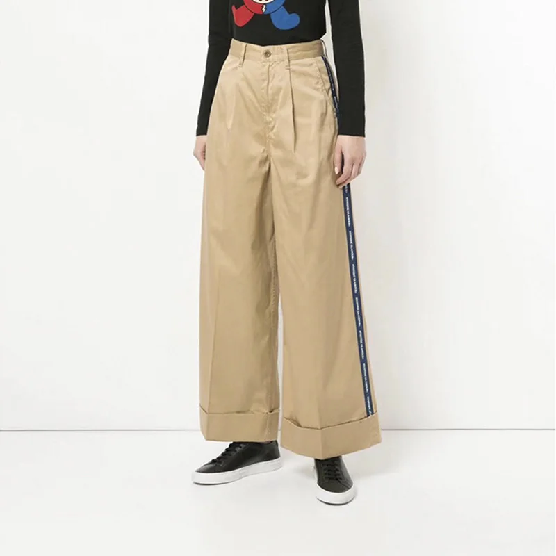 

2022 Japan Style Retro Solid Color Basic Section Loose Wide Leg Pants Spring/summer Elegant Fasion Pants for Women High Quality