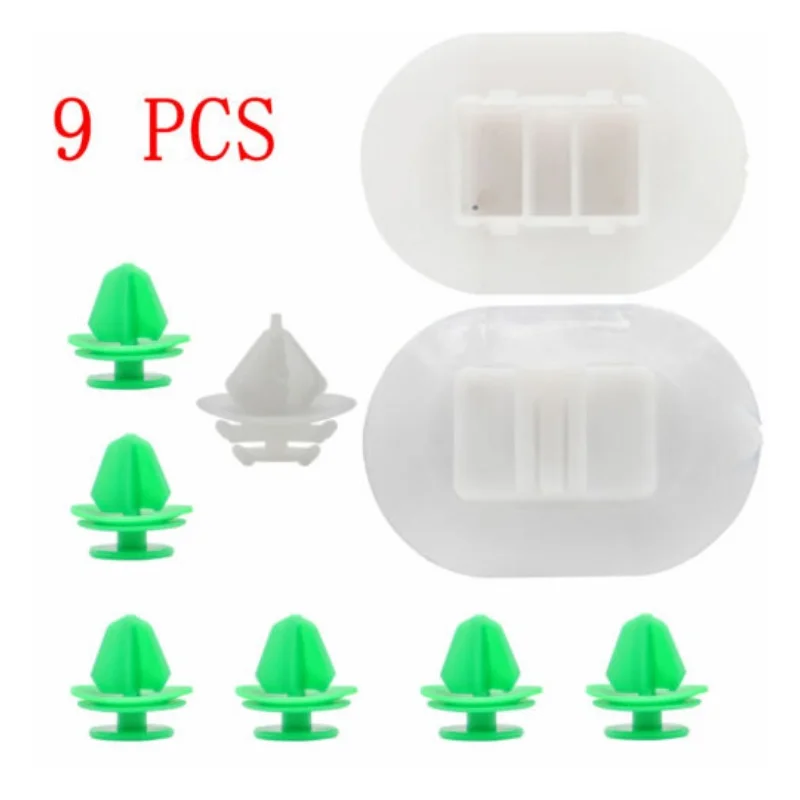 1610186180   9 шт./компл. зажимы для крепления автомобиля, боковая юбка, фиксирующие зажимы, большие детали, пластиковая боковая юбка с круглой головкой для Citroen DS3