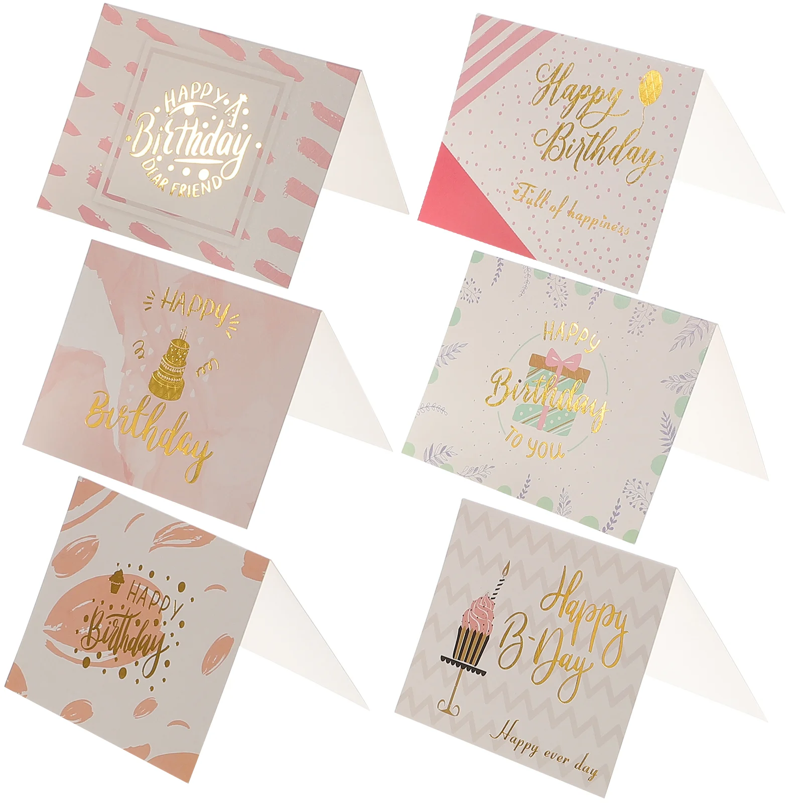 

60 Pcs Birthday Card Happy Gift Supplies Cards Manual Women Paper Blessing Mother Greeting Girls Affirmation