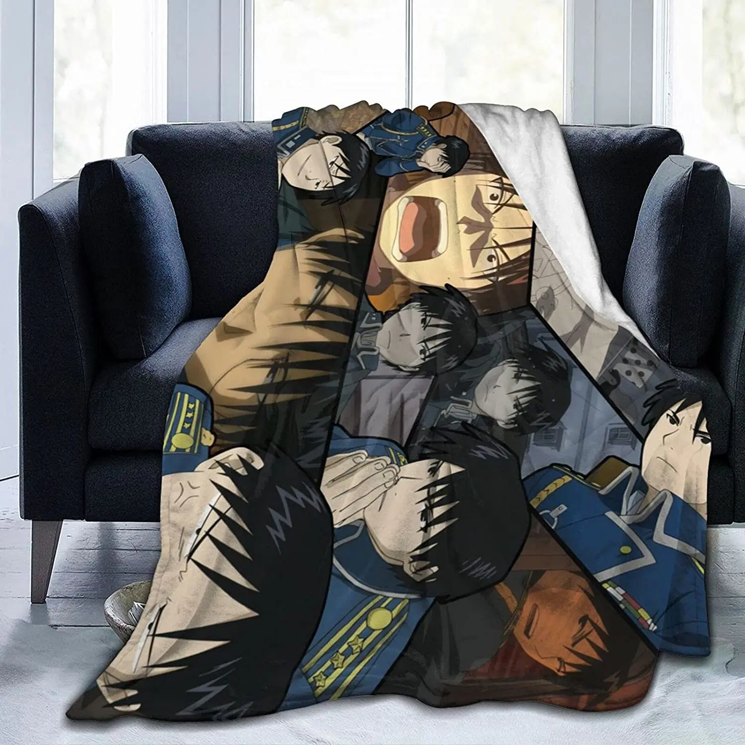 

Roy Mustang Fluffy Soft and Comfortable Blanket, Anime Warm Embrace of Sympathy