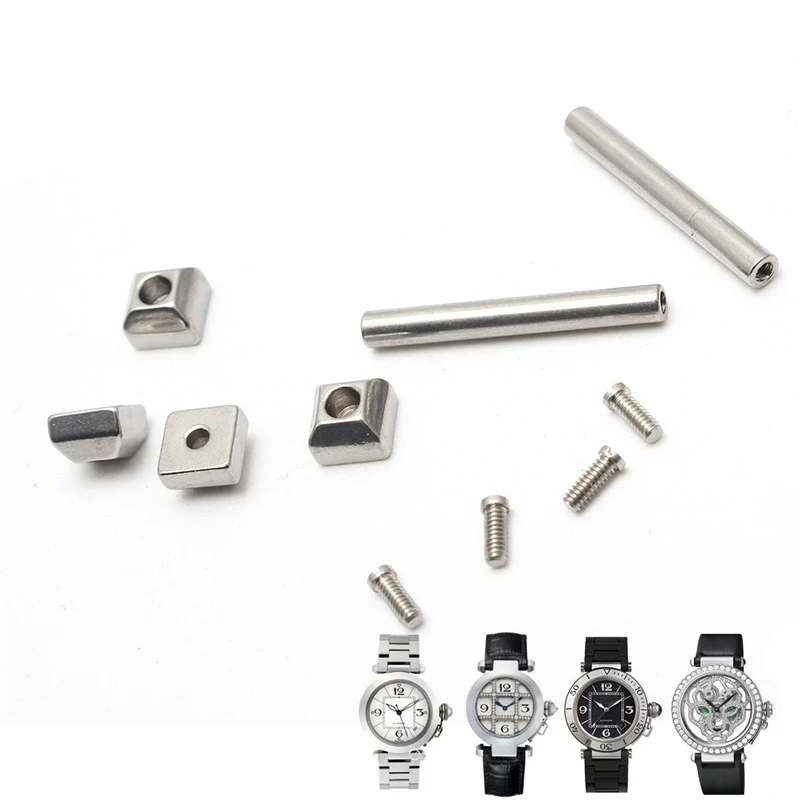 

16mm 18mm 20mm 22mm Watch Accessories for Cartier PASHA Connecting Rod Lug Screw Table Ear Silver Watchmaker Repair With Tools