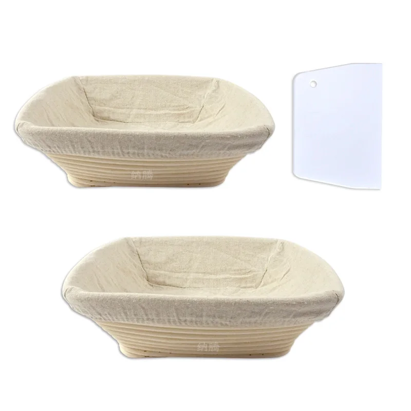 

Квадратная корзина для хлеба CAMIGEL, специальная форма для выпечки хлеба, два квадратных гриба для хлеба со скребком