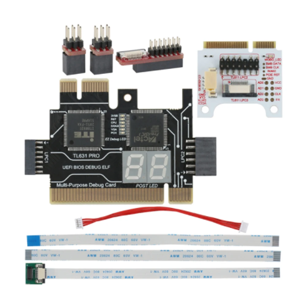 

TL631 PRO Universal Laptop PCI Diagnose Card PC PCI-E Mini LPC Motherboard Diagnostic Analyzer Tester Debug Cards