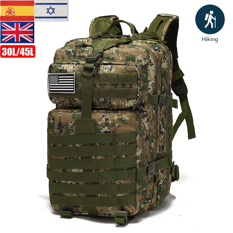 

Военный рюкзак для кемпинга 30 л/50 л, тактические мужские и женские походные рюкзаки, сумки для треккинга, охоты, водонепроницаемая нейлоновая уличная сумка 900D