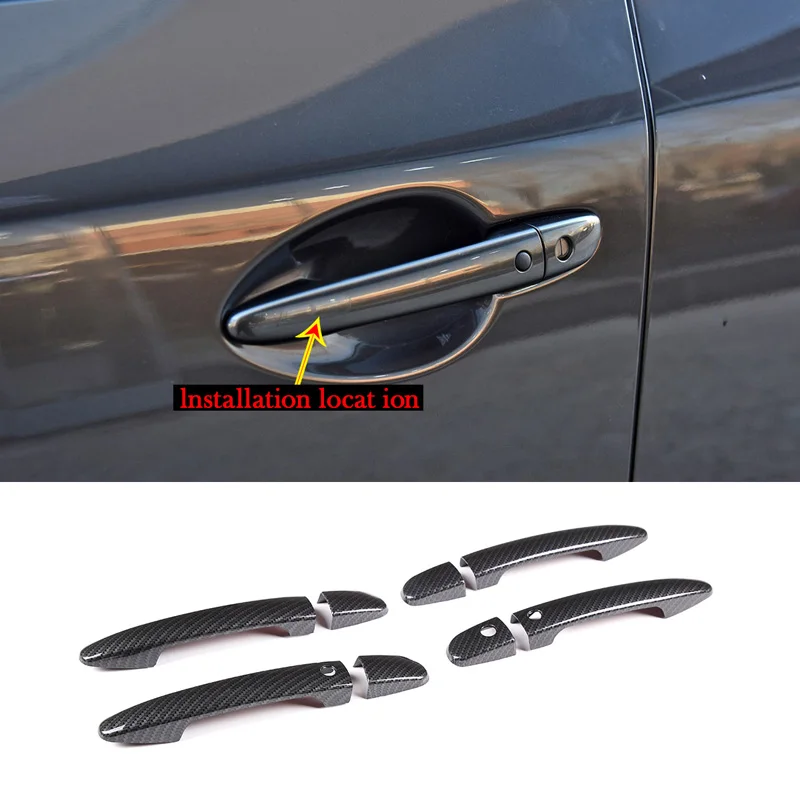 

For Mazda Axela CX-5 CX-4 Artez ABS carbon fiber style door handle cover trim sticker car modification accessories