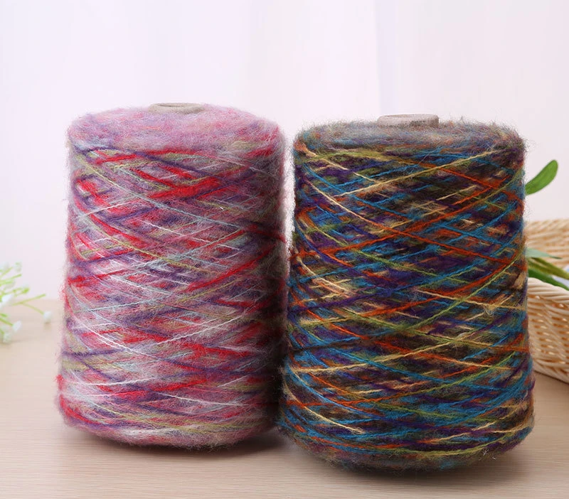 

1000grams Acrylic Yarn for Hand Knitting Crochet DIY Scarf Sweater Hats Threads Knitting Space Dyed Flush Yarn Mohair Like