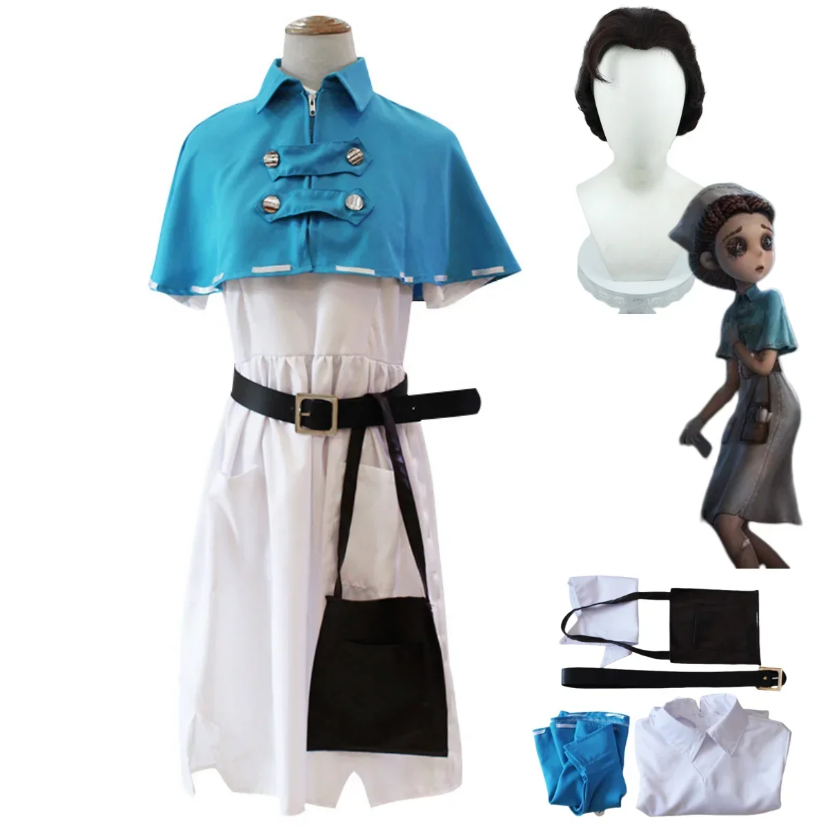 Костюм для косплея Эмили аниме из аниме-игры белое платье с париком Лидии Джонс