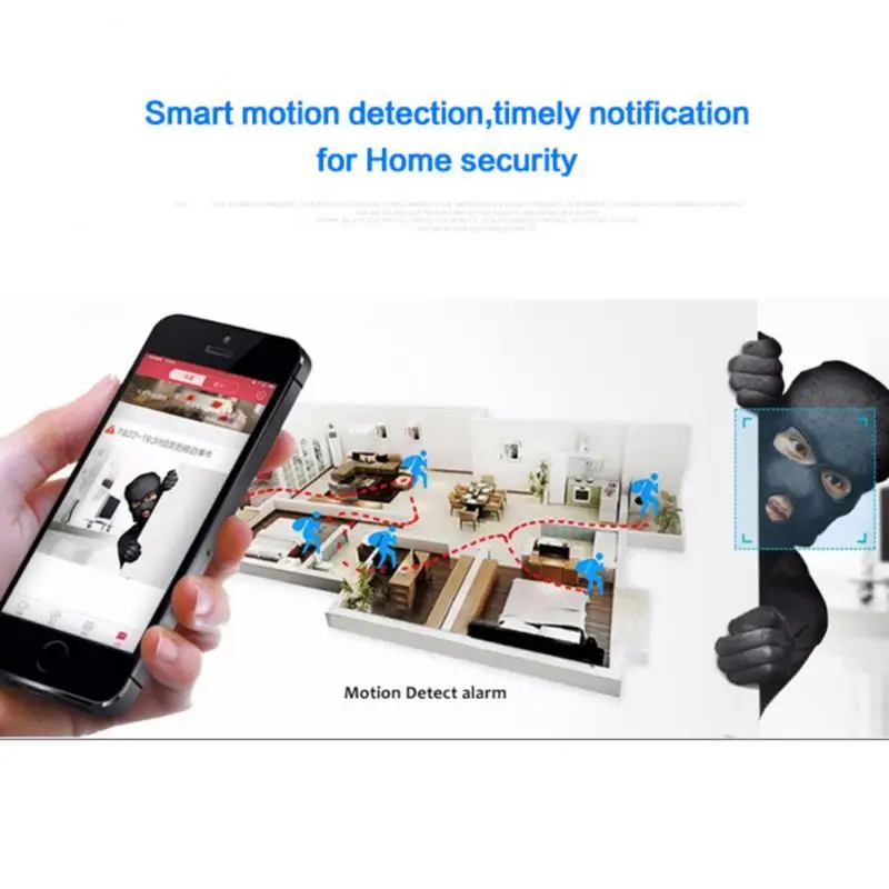 Мини Wi-Fi IP-камера HD 1080P Беспроводная внутренняя камера ночного видения охранная с