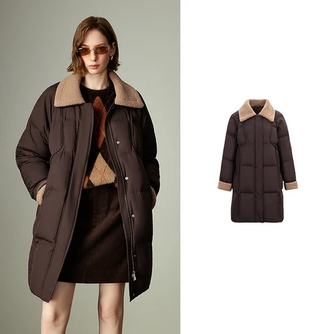 TOYOUTH женские пуховики 2025 белые