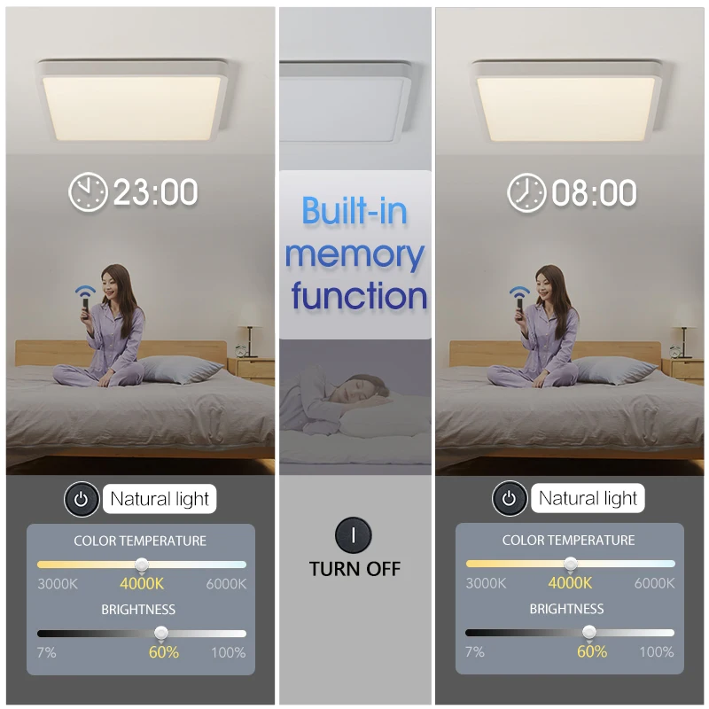 $46.41 Dimmable LED Ceiling lamp 36W Living room Lighting App/2.4G Remote Control Multimodal 110/220V Ultra-thin Bedroom Ceiling Lights