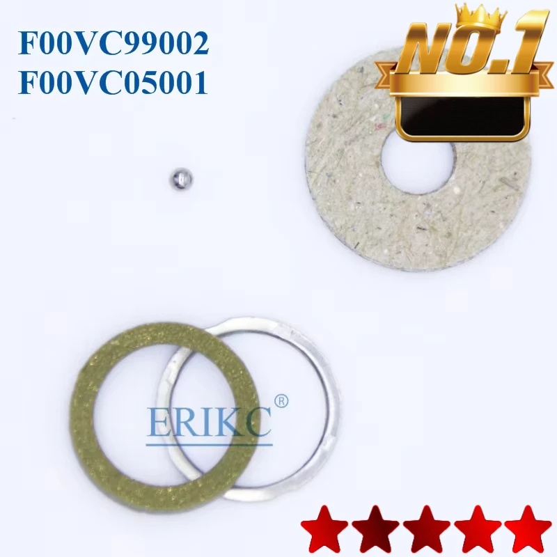 

ERIKC Прокладки F00VC99002 Ремкомплекты F00V C99 002 Стальной шарик Размер 1,34 мм F00VC05001 для F 00V C99 002 CR серии 10 пакетов/лот