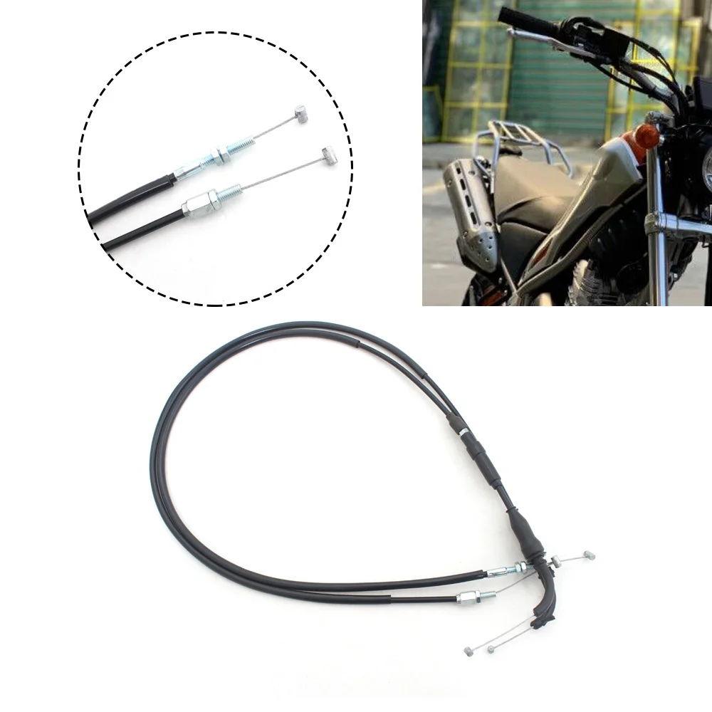 Фото Тросы газа для мотоциклов Yamaha TT350, TTR250, XT250, XT350, TW200 Trailway 1984-2006, стальные тросы, аксессуары №1