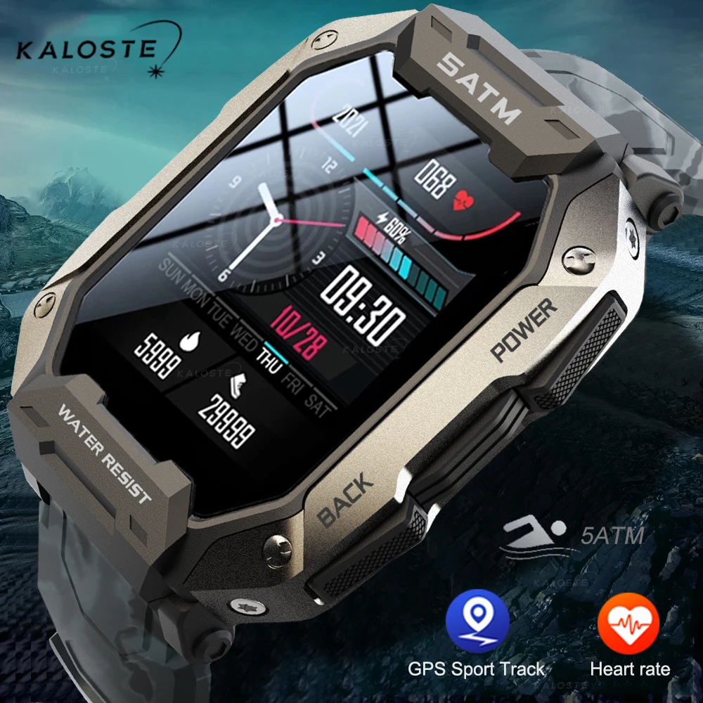 

2022 New Smart Watch Men 5ATM Waterproof Swimming Health Monitoring 24 Sports Modes Watches Smartwatch Man For IOS Xiaomi Huawei