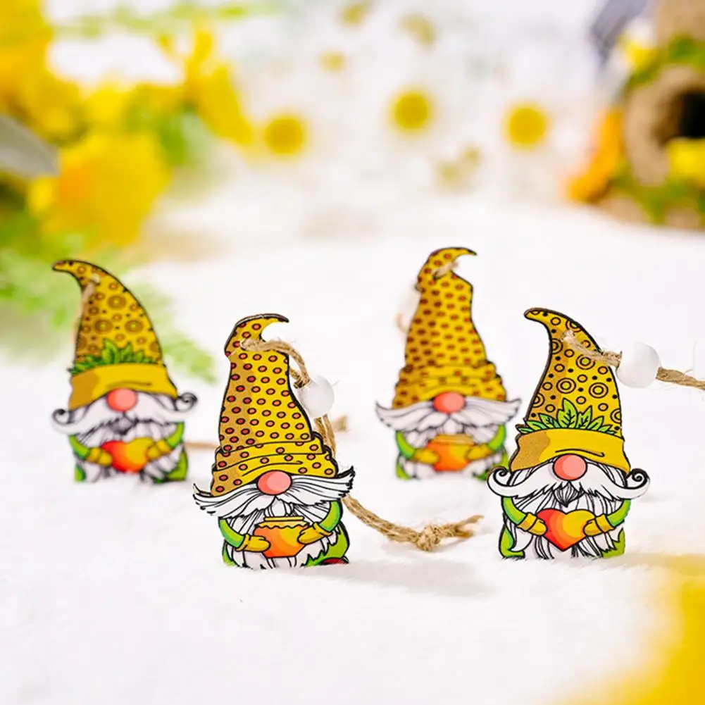 

1 Set Dwarf Ornament Unique Burr-free 4 Grids Festival Supplies Rudolph Dwarf Pendant Bee Sign Pendant