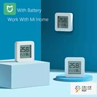Bluetooth-совместимый термометр XIAOMI Mijia 2, беспроводной умный электрический цифровой гигрометр, термометр, работает с приложением Mi Home