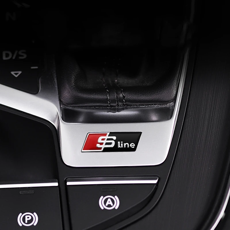 3D алюминиевый значок S-Line RS автомобильные наклейки украшения на руль аксессуары
