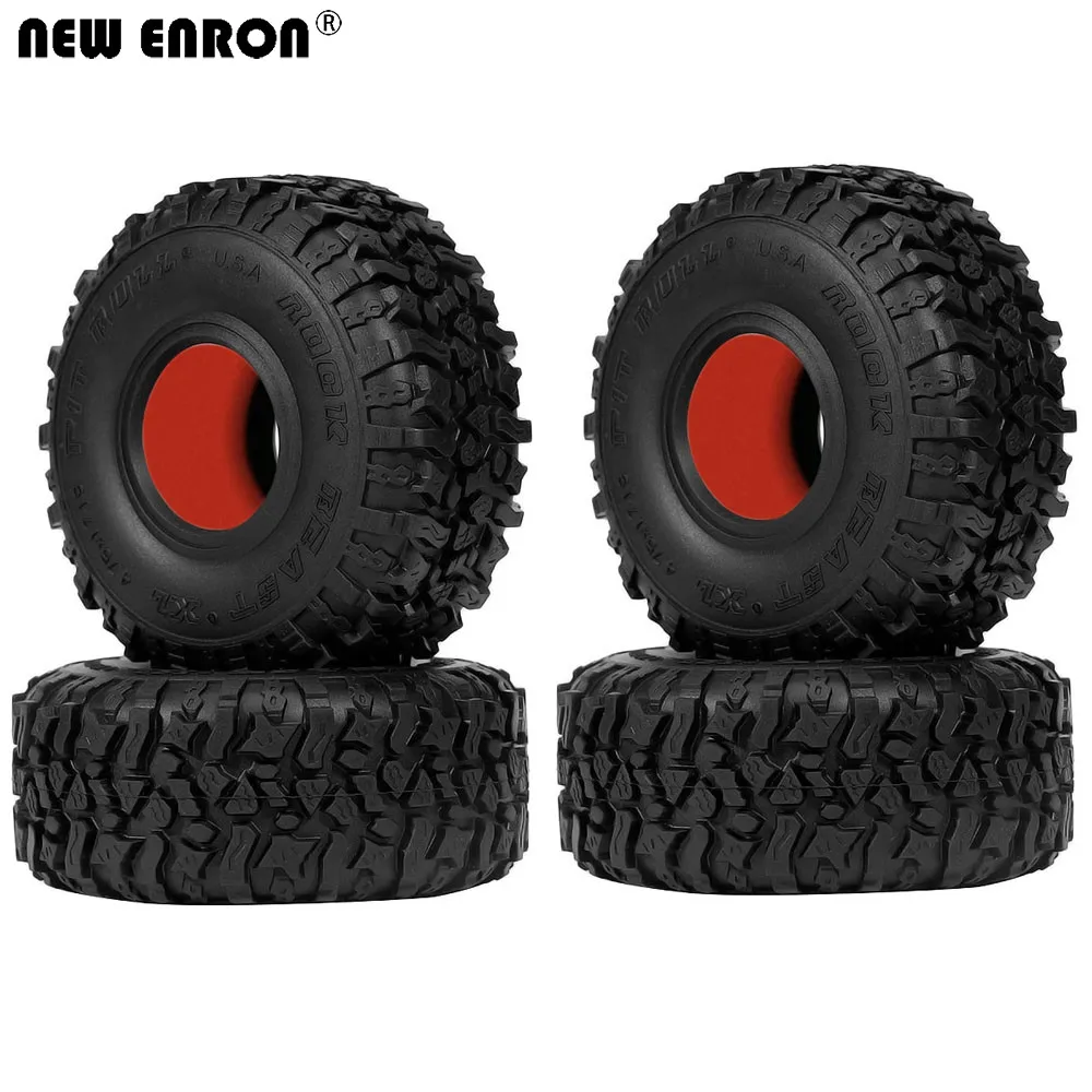 

NEW ENRON 1.9inch 120mm Rubber Tyre Tires 4Pcs For RC 1/10 Crawler Car Axial SCX10 II III 90046 TF2 Tamiya CC01 D90 Traxxas TRX4