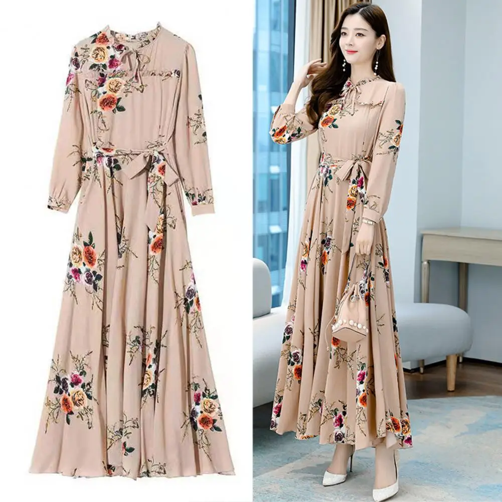 

Spring Maxi Dress Temperament Ladies Dress High Waist Prom Dress
