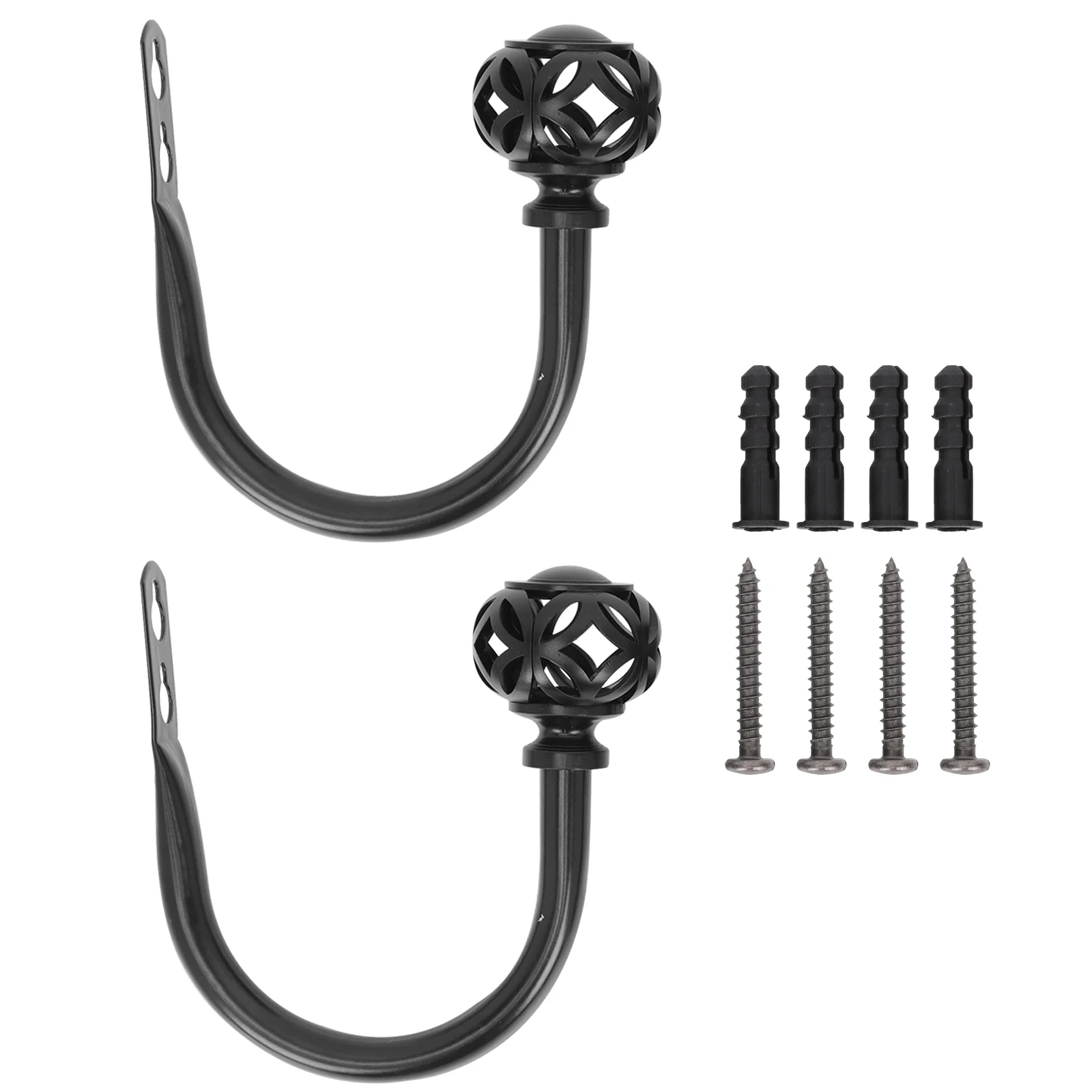 

Curtain Wall Hook Drapery Holdbacks Bracket Rod Hanger Hat Hooks Hangers Tie U Shape Coat Tassel Draperiesholdervintagerope