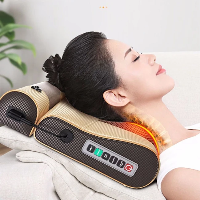 Массажная подушка 3 в 1 для дома и автомобиля расслабления мягкая шиацу массажер