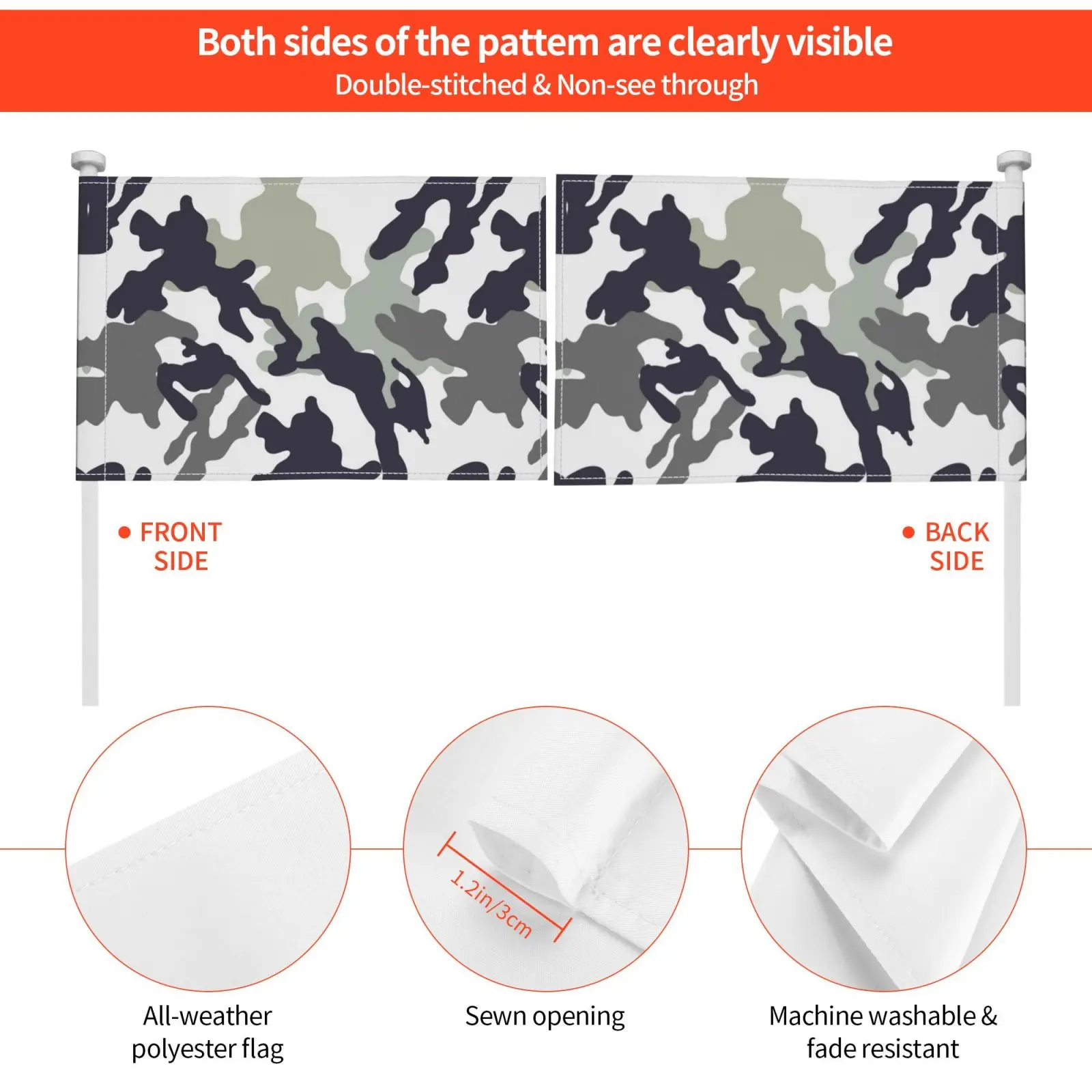 Серый Камуфляжный узор уличный декор флаг автомобиля камуфляжный пейнтбол