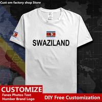 kingdom of eswatini swz country t shirt custom jersey fans diy name number logo high street fashion loose casual t shirt