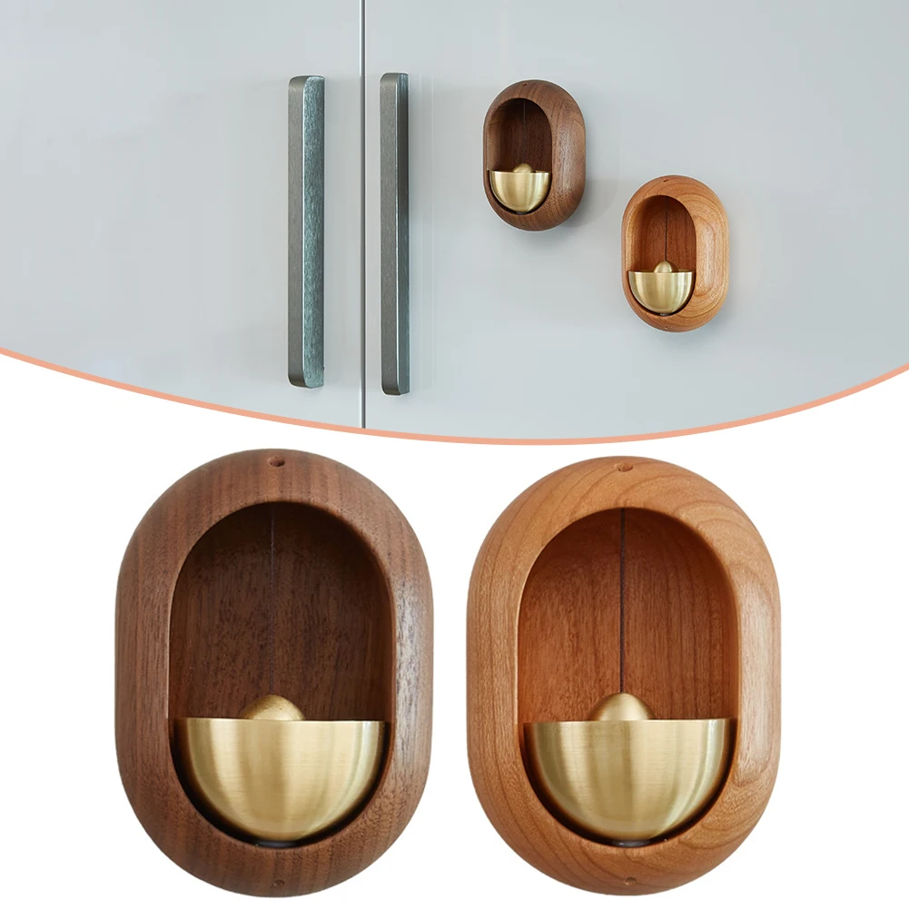 

Retro Style Wind Chime Wood Shopkeepers Bell Magnetic Doorbell Decorative Fridge Magnets For Refrigerator Room Garden Door
