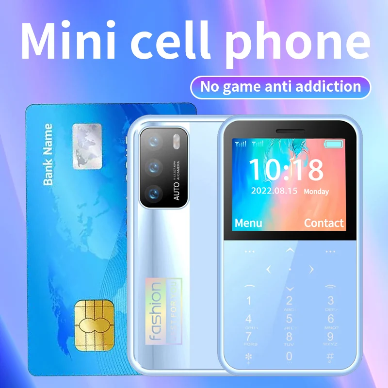H888 Mini 2G Portable Student Mobile Phone 1.8inches HD Camera GSM Dual SIM 2800mAh Botton Unlocked CellPhone