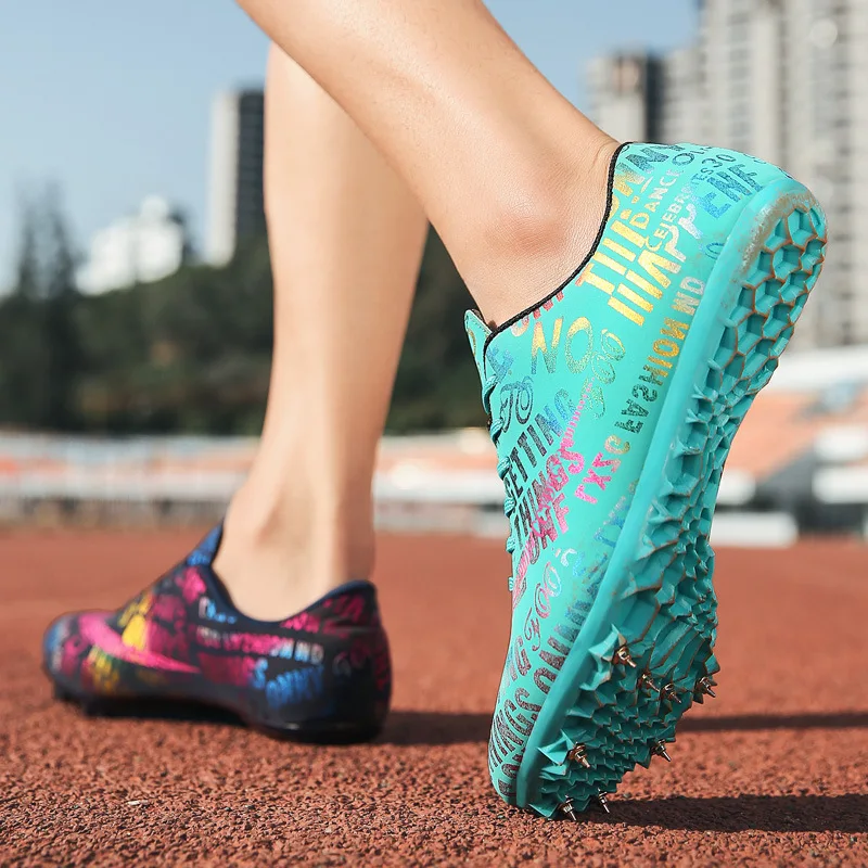 Unisex Track and Field Professional Sprint Spike Shoes Men and Women Long-distance Running and Long Jump Shoes Training Shoes