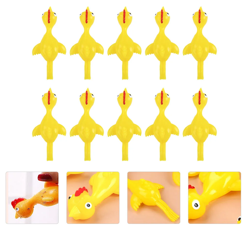 

Chicken Toy Toys Finger Rubber Flick Flying Slingshot Funnycatapult Tpr Novelty Jumping Easter Stretchy Sticky Figures Puppets