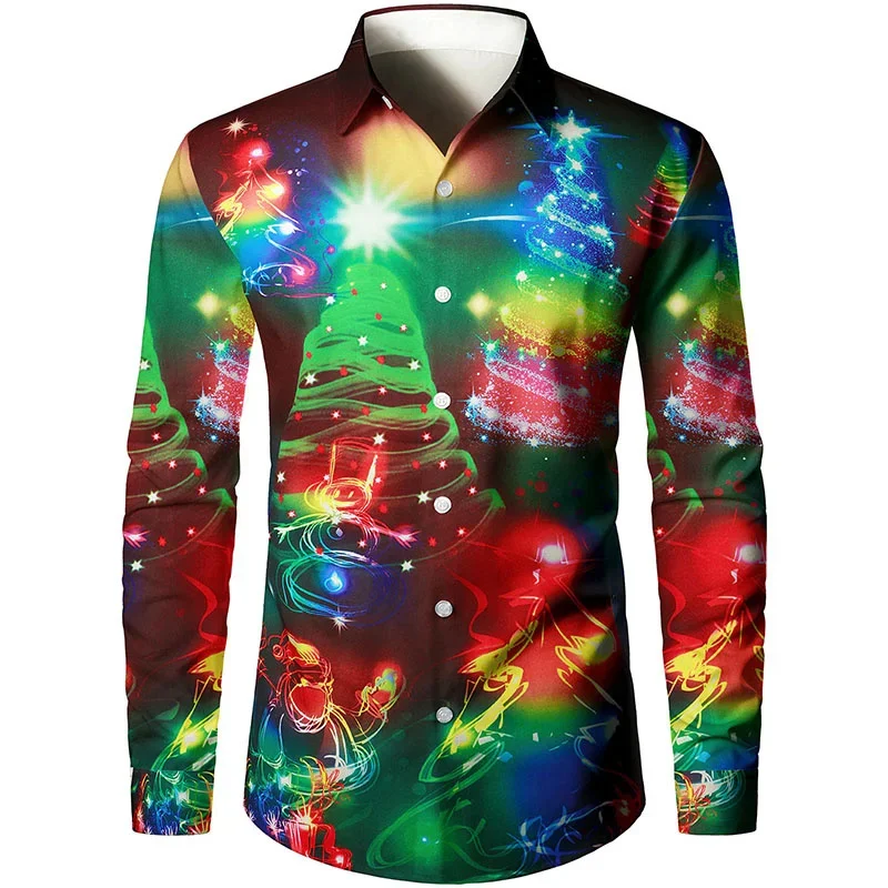 Мужские графика полиэстеровые рубашки 2025