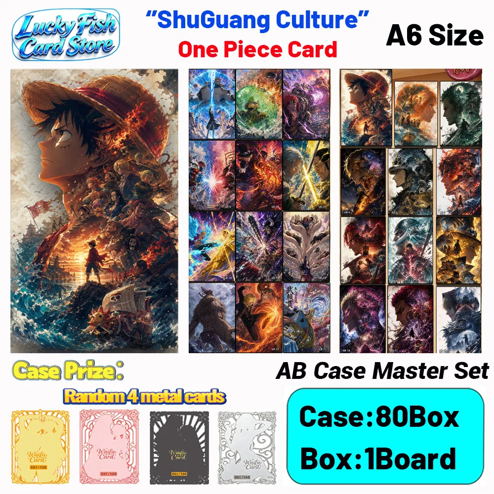 Фото Оптовая продажа: Новые карточки ShuGuang Creative Studio One Piece, 100 штук, формат А6, доски, детские игрушки, подарки на день рождения №1