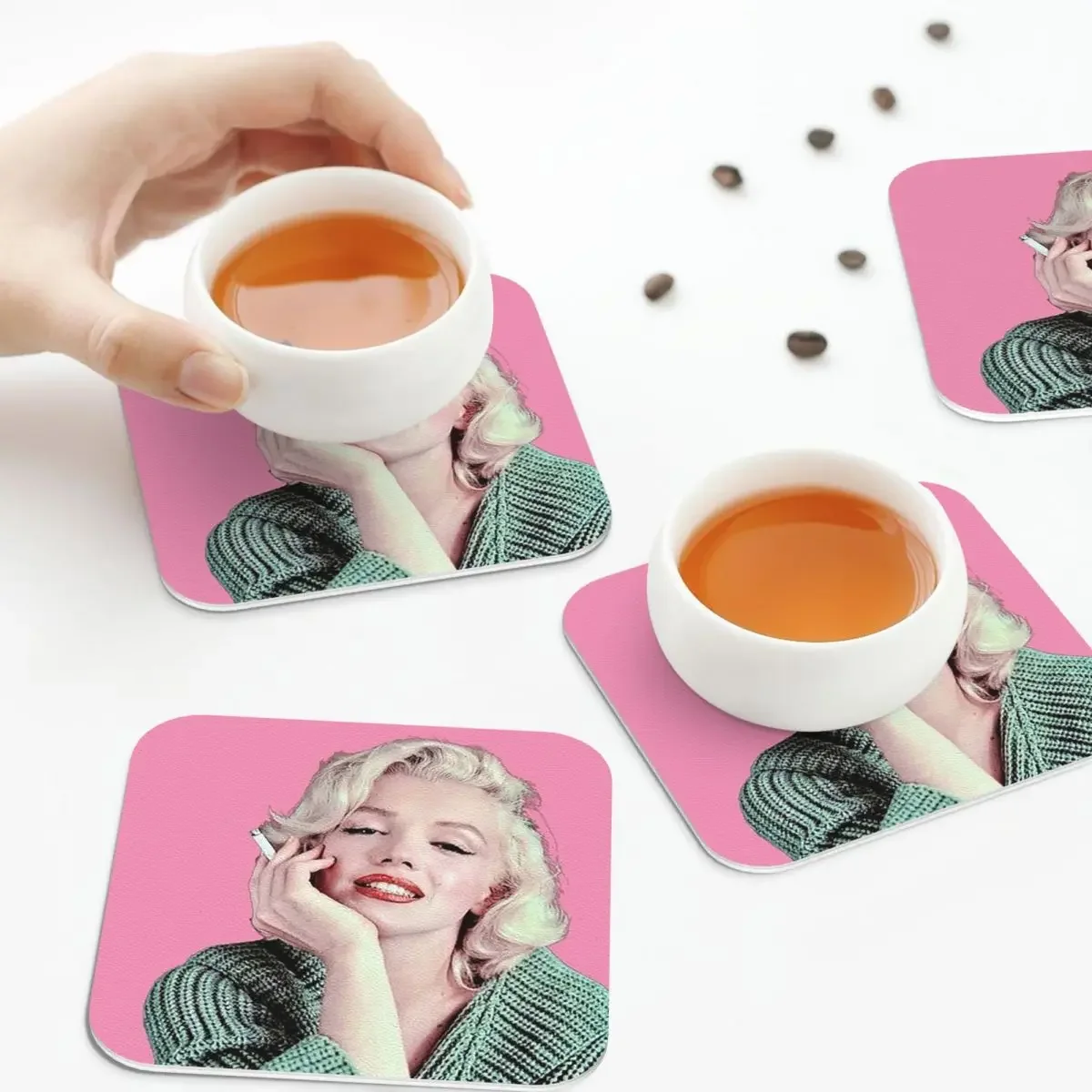 Подставки под стаканы Marilyn Monroe кухонные подставки Нескользящие изоляционные