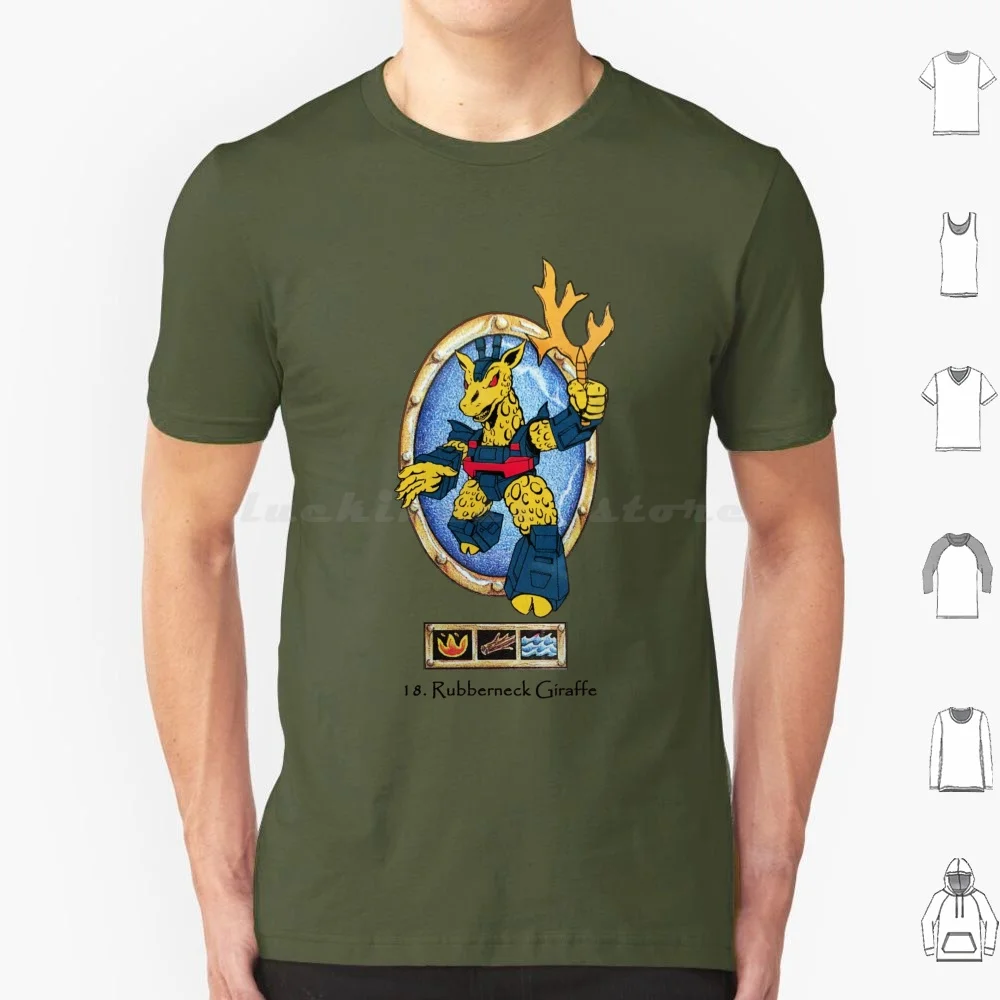 Battle Beasts 11. Rubberneck Giraffe T Shirt Cotton Men Women DIY Print 80s Toys Action Figures Gi Joe Gobots Muscle Comic