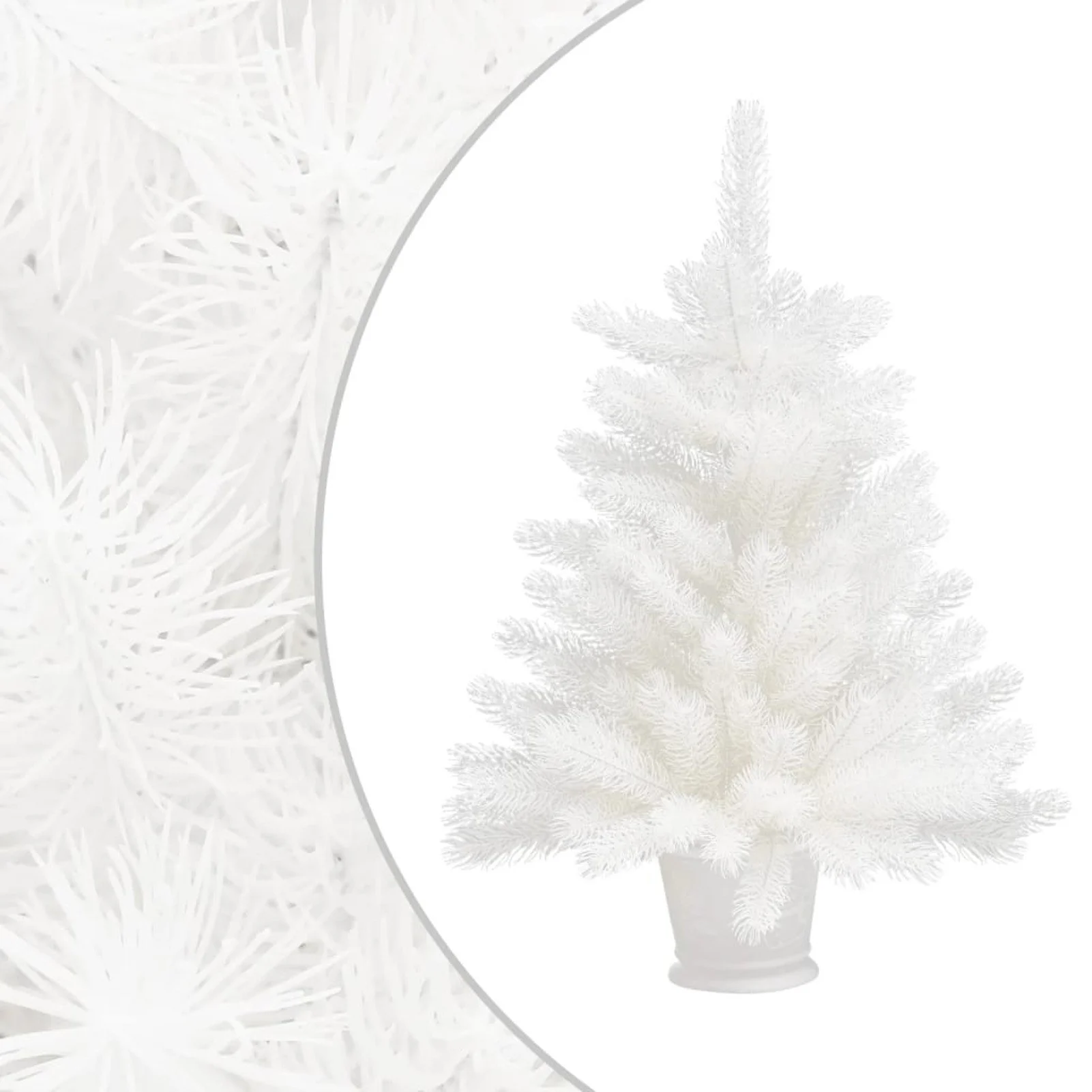 

Artificial Christmas Tree Lifelike Needles White 25.6"