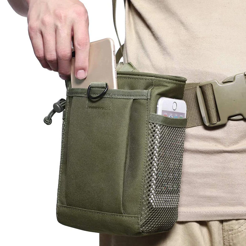 

Tactical Molle Dump Pouch Drawstring Magazine Dump Bag Military Utility Belt Ammo Pouch Hunting Shooting Recovery Bag Waist Pack