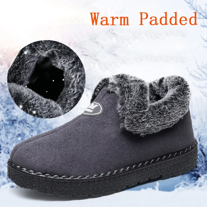 

Woman Warm Padded Thickened Flat Snow Boots Female Indoor Casual Daily Soft Cotton Shoes Grandma Winter Waterproof Shoes 2022