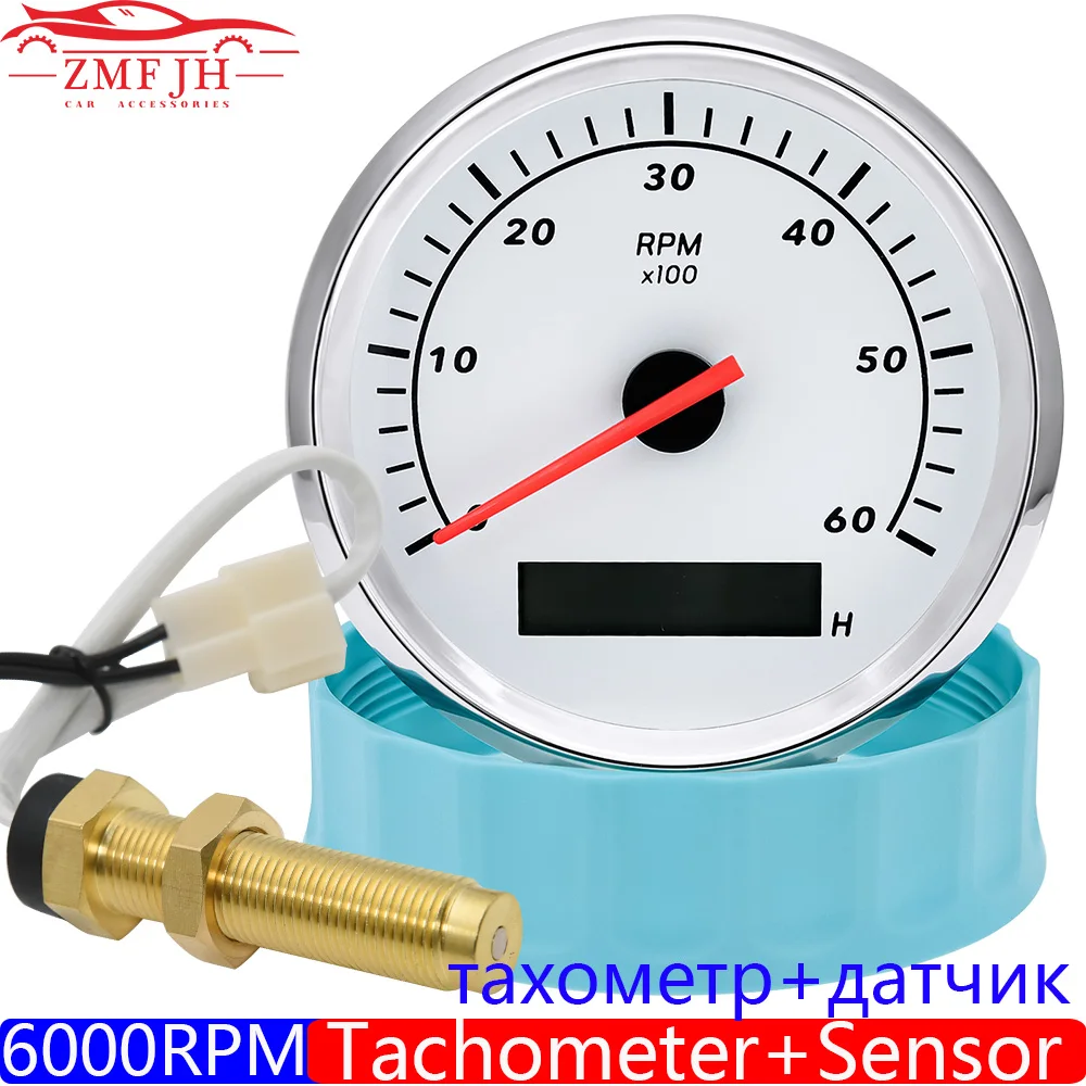 

Тахометр для лодок, 85 мм, 3000 об/мин, 12 В/24 В Tach Hourmeter Датчик тахометра для дизельного бензина Автомобильный измеритель оборотов 9 ~ 32 В