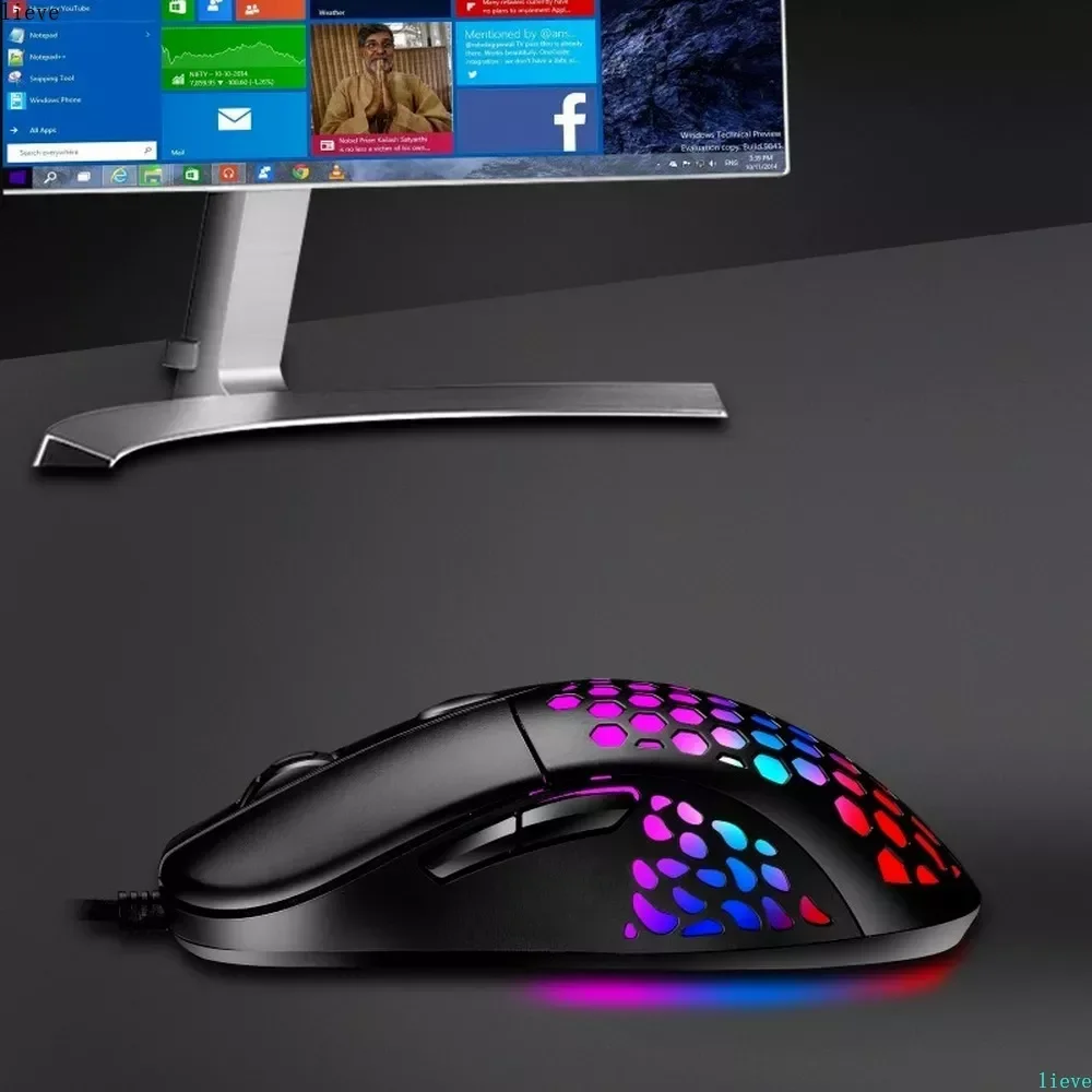 

Проводная мышь 4600DPI, ультратонкая эргономичная цветная игровая мышь с RGB подсветкой, Бесплатная стандартная логистическая отслеживание ном...