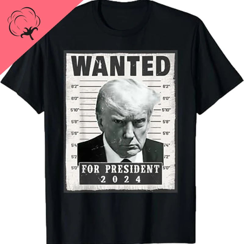 Футболка с изображением Трампа футболка президента 2024 мультфильма повседневный