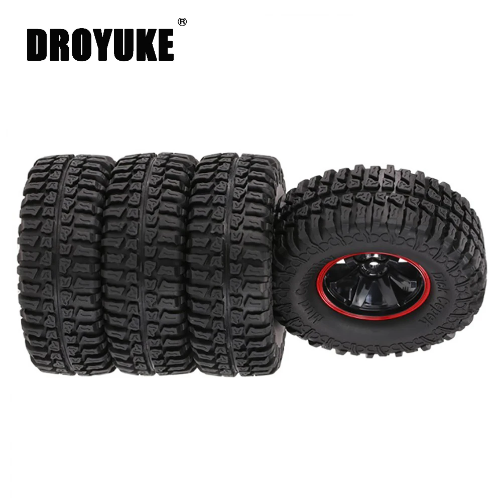 

Комплект резиновых и пластиковых колес Droyuke 1:10 RC Rock Crawler 1,9 дюйма для Axial SCX10 Tamiya CC01 D90 TF2