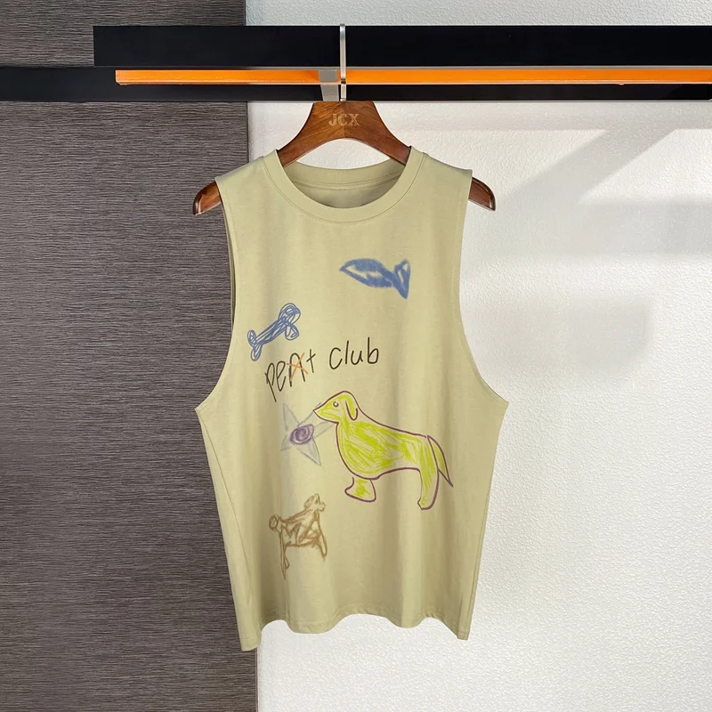 Женский жилет без рукавов Zhao Lusi Свободный Повседневный Топ в американском стиле