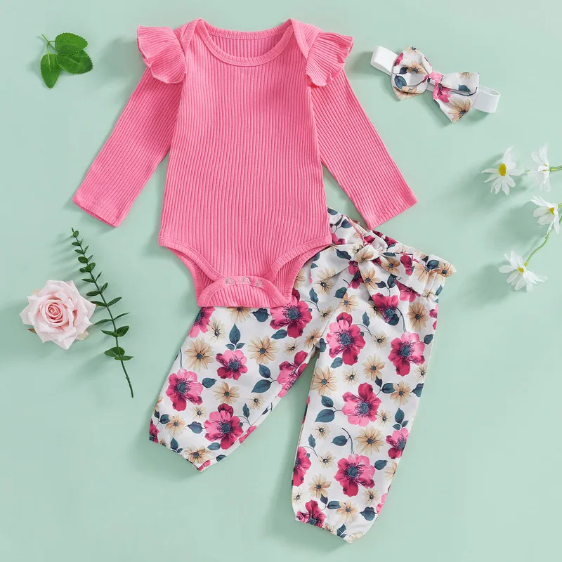 RUEWEY комплекты брюк для маленьких девочек от 0 до 18 месяцев весенне-осенняя одежда