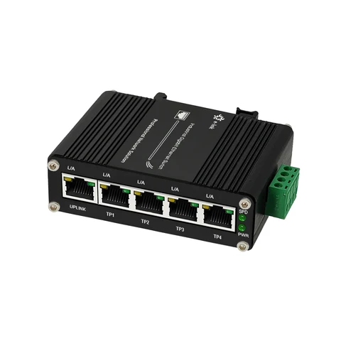 Mini Industrial 10-портовый гигабитный Ethernet-коммутатор на Din-рейке 5/3,5-портовый 10/8/10 Мбит/с сетевой коммутатор IP40 в алюминиевой строке