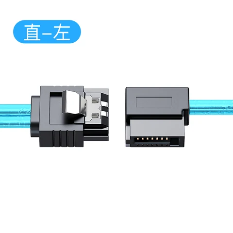 Локоть SATA 3,0 кабель левый правый вверх вниз SATA 3,0 III SATA3 6 ГБ/сек. кабель для передачи данных Шнур SAS кабель двухканальный кабель для жесткого диска