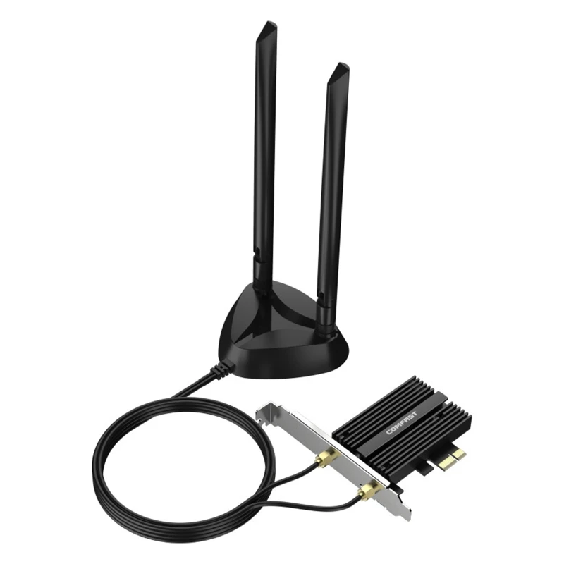 

Dual Band Wifi 6 Gigabit Network Card CF-AX180 Plus Desktop 1800M 5.8G/2.4G PCIE BT 5.2 Wireless Lan Adapter MT7921 Chip