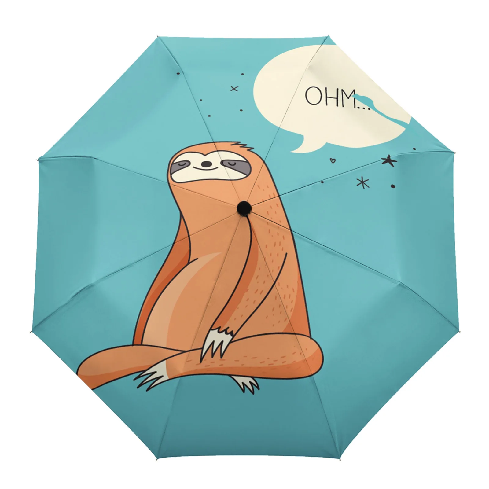 

Sloth Cartoon Cute Automatic Umbrella for Rain Foldable Parasol Umbrella Eight strand Outdoor Umbrellas