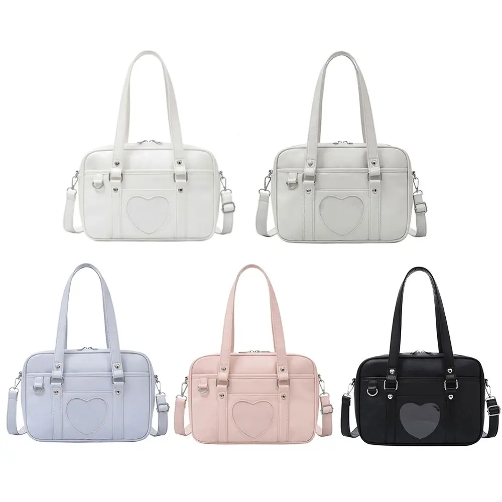 

Bags Large Capacity Two-dimensional Bags Heart JK Uniform Bag Preppy Style Shoulder Bags Japanese Style Handbags