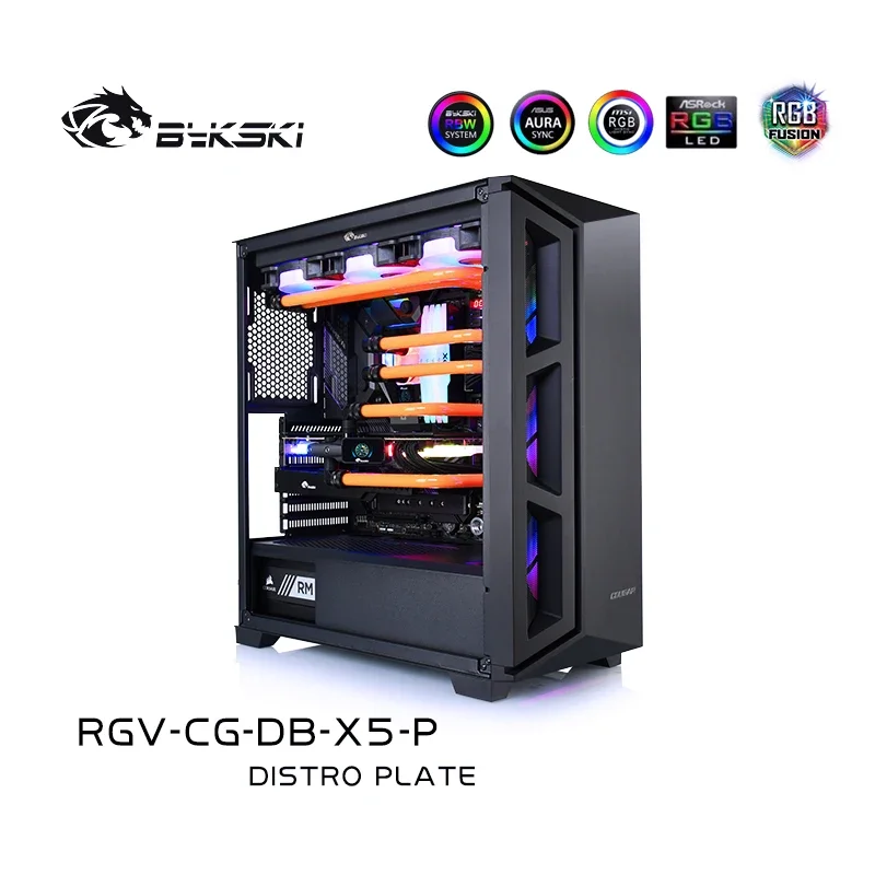 Фото BYKSKI Акриловая плата Решение для водяного канала для COUGAR DARKBLADER X5 Корпус / Комплект для блока процессора и графического процессора / вместо резервуара №3